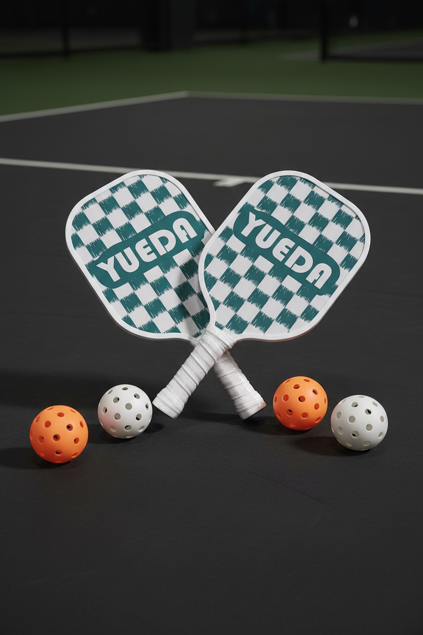 Athlete Home Professional Pickleball Paddle Set – 2 Premium Wooden Paddles with Ergonomic Grip & 4 Indoor/Outdoor Pickleball Balls for All Skill Levels