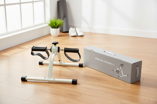 بدال رياضي مصغر للقدمين واليدين Grand Easy Exerciser 111 من أثليت هوم – جهاز بدال بديل العجلة للتأهيل، التنشيط، والتخسيس تحت المكتب وفي المنزل