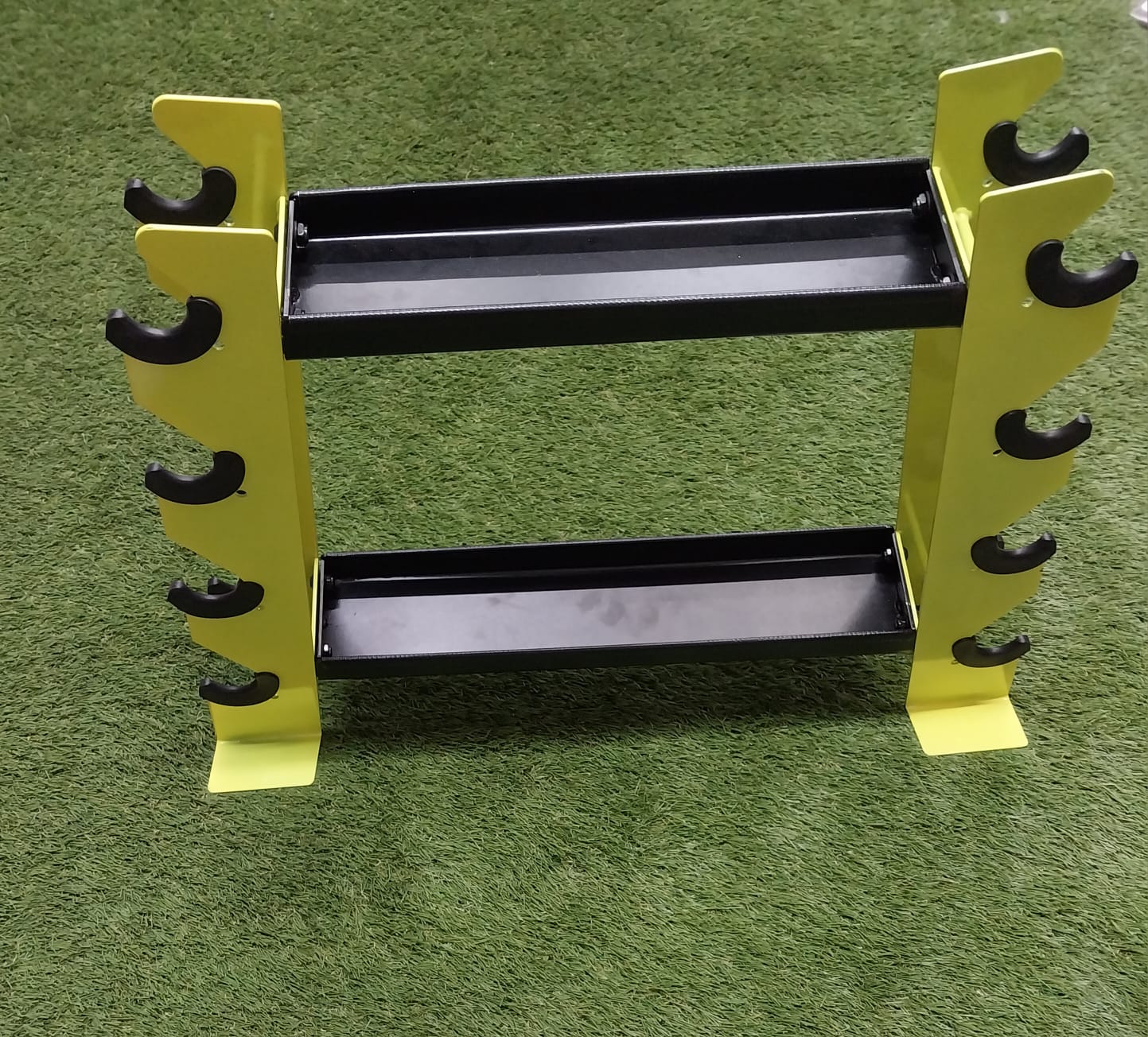 Heavy-Duty Multi-Tier Dumbbell & Kettlebell Storage Rack | Compact Steel Home Gym Weight Stand & Free-Weight Organizer