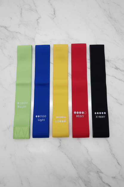 Premium 5-Piece Fabric Resistance Loop Bands Set for Glute Activation & Strength | Non-Slip Elastic Booty Bands for Gym, Home Workouts & Physical Therapy
