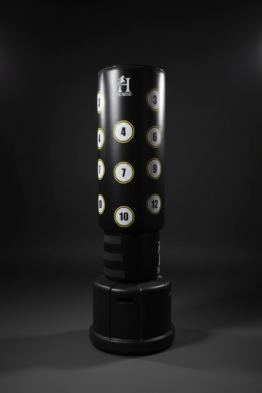 Horse Premium 2-Meter Freestanding Heavy Punching Bag with Numbered Targets - 50cm Diameter Kickboxing & MMA Striking Bag for Home Gyms
