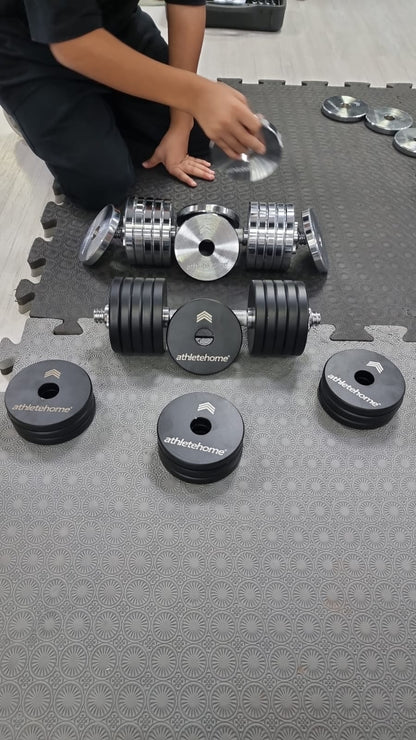 Athlete Home Adjustable Dumbbells Set (13.5kg) | Premium Home Gym Strength Training Equipment for Muscle Building, Fitness, and Bodybuilding in Egypt