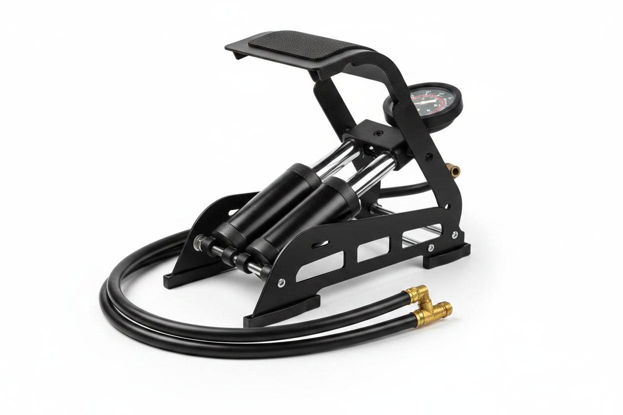 Honor High Pressure Double Barrel Foot Pump with Pressure Gauge (HON-FP4310S) | Heavy Duty Floor Air Pump for Bicycles, Sports Balls & Inflatables in Egypt