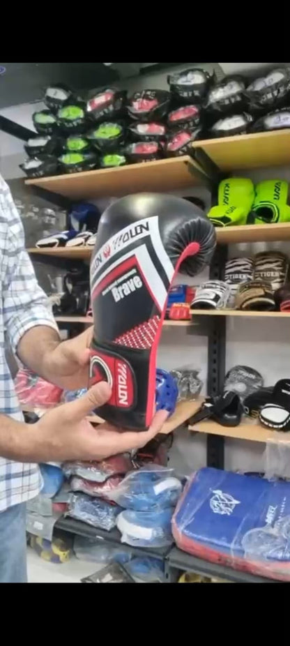 Walyon Brave Boxing & Kickboxing Gloves – Premium Synthetic Leather Training Gloves for Sparring, Heavy Bag Work, and Mixed Martial Arts Fitness | Professional Hand Protection and Wrist Support