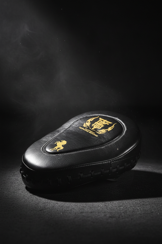 Top King Genuine Leather Heavy-Duty Curved Thai Kick Pad – High-Impact Strike Target Shield for Muay Thai, Kickboxing, MMA & Explosive Power Drills