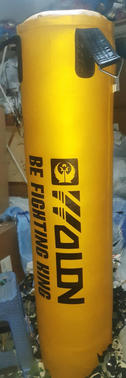 Yalon Heavy Duty Yellow Boxing Punching Bag – Premium Canvas Leather Kickboxing & MMA Training Bag for Home & Gym