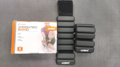 LiveUp Sports Premium Adjustable Wrist & Ankle Weights | Silicone Weighted Bands for Fat Burn, Core Training & Strength Building | 2-Piece Set