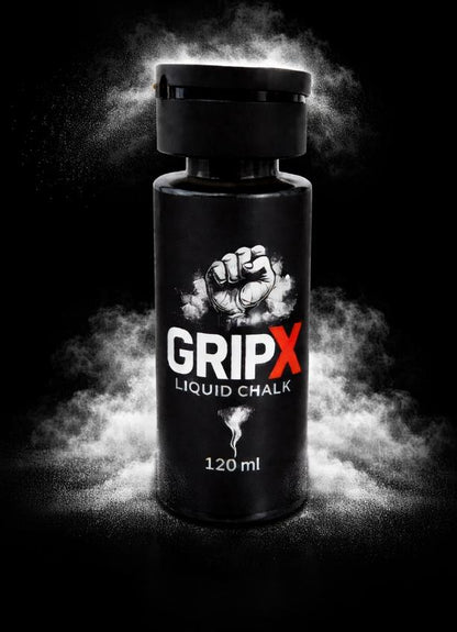 كرة طباشير الامساك / ماغنيسيوم سائل (GRIP-X) لتمارين رفع الأثقال، الكروس فِت، الجمباز: قبضة محكمة بدون فوضى