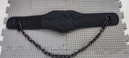 حزام أوزان للتمارين الرياضية (Dip Belt) مزود بسلسلة حديدية وبطانة لدعم الظهر من أثليت هوم | حزام رفع أثقال لتمارين المتوازي والعقلة للكمال الأجسام والكالسيثنيكس