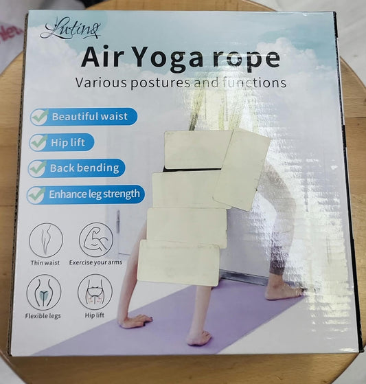 Air Yoga Strap & Door Stretching Rope with Adjustable Clasps for Flexibility, Pilates, and Gymnastics