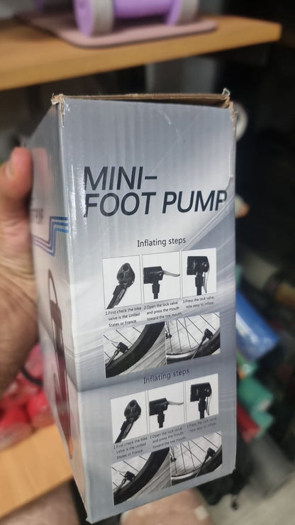 Portable Mini Foot Pump with Pressure Gauge for Footballs and Tires | Home Gym Equipment in Egypt - Athlete Home