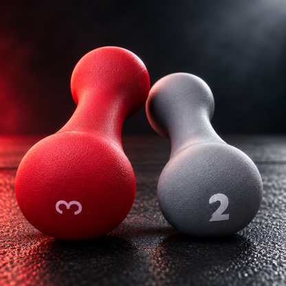 Premium Neoprene Coated Dumbbells | Non-Slip Hand Weights for Home Gym Workout & Strength Training in Egypt