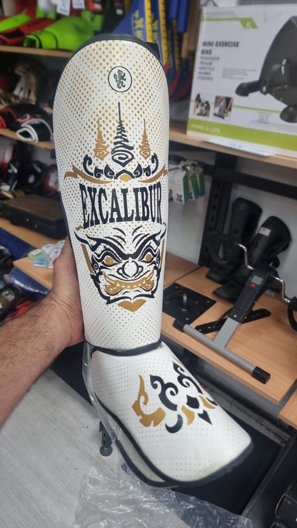 Excalibur Muay Thai & Kickboxing Shin Guards - Premium Protective Gear for Sparring and Combat Sports