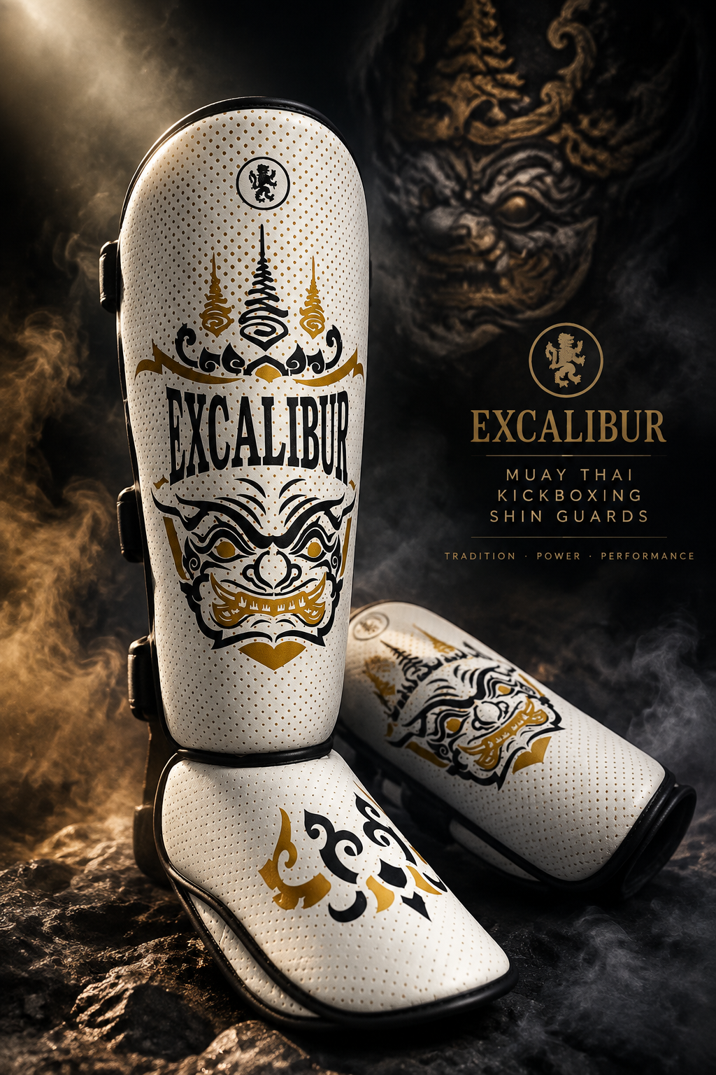 Excalibur Muay Thai & Kickboxing Shin Guards - Premium Protective Gear for Sparring and Combat Sports