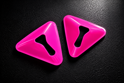 Vibrant Pink Triangular Agility Marker Cones Set – Durable Low-Profile Footwork & Speed Training Markers for Home Gym, Agility Drills & HIIT Workouts