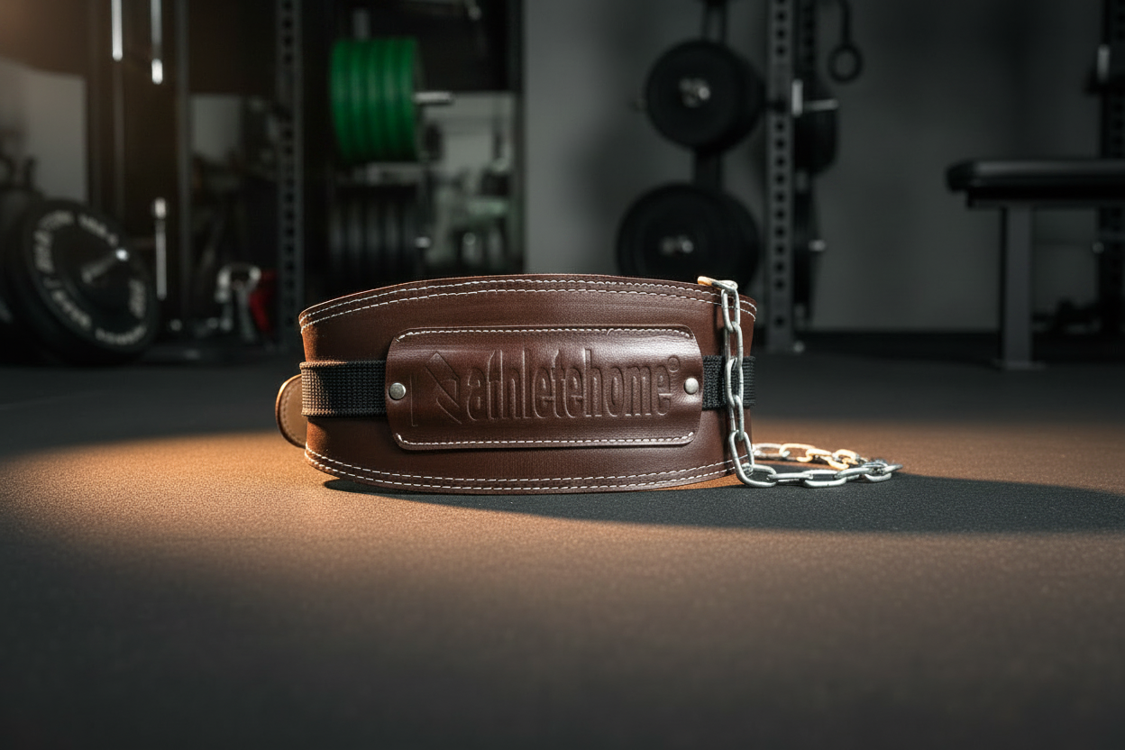 Max Professional Leather Weight Lifting Dip Belt with Steel Chain – Heavy Duty Weighted Dips, Pull-Ups & Strength Training Belt