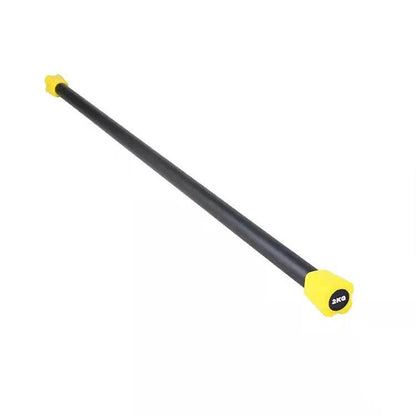 Athlete Home 'Total Body' Weighted Fitness Bar | Padded Grip for Strength, Core & Group Fitness | Color-Coded Aerobic Body Bar for Home Workouts