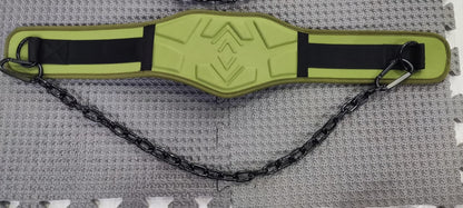 حزام أوزان للتمارين الرياضية (Dip Belt) مزود بسلسلة حديدية وبطانة لدعم الظهر من أثليت هوم | حزام رفع أثقال لتمارين المتوازي والعقلة للكمال الأجسام والكالسيثنيكس