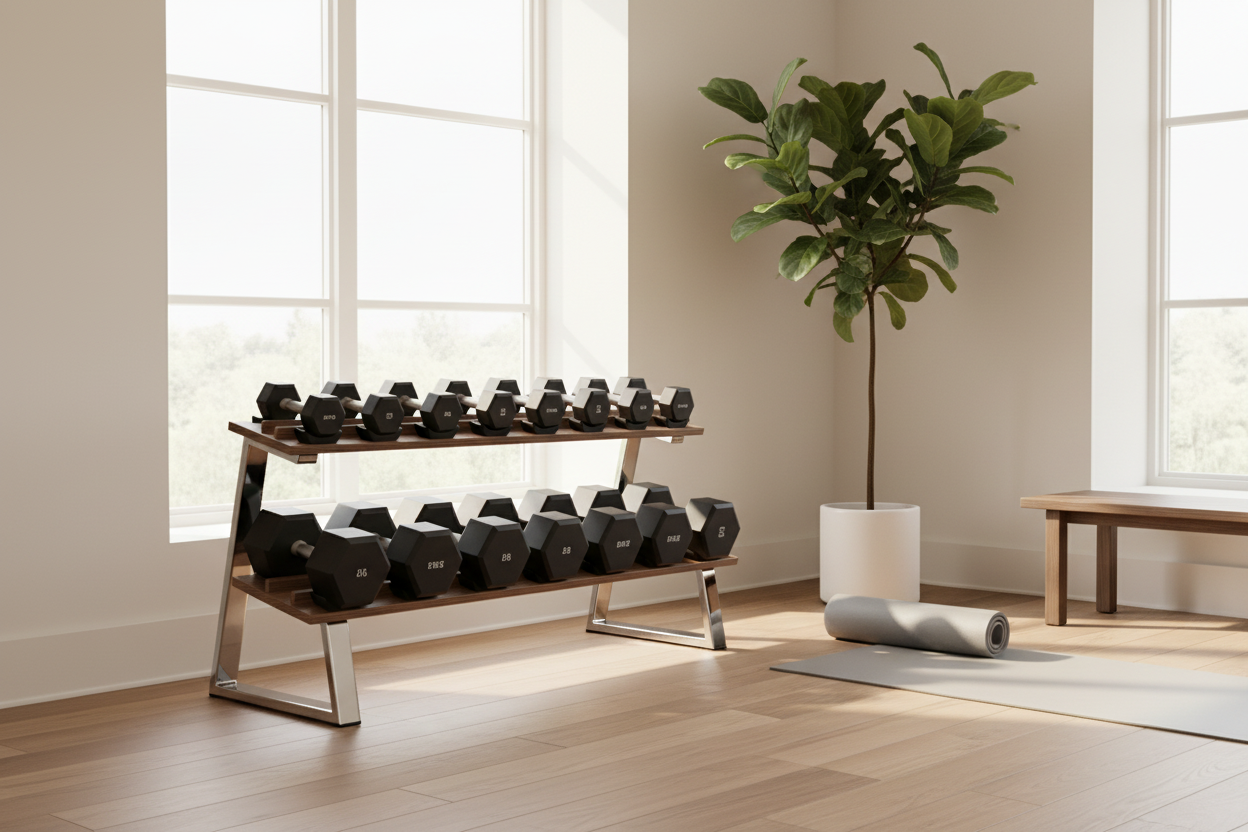 Dumbbells Home Gym Lifestyle Banner