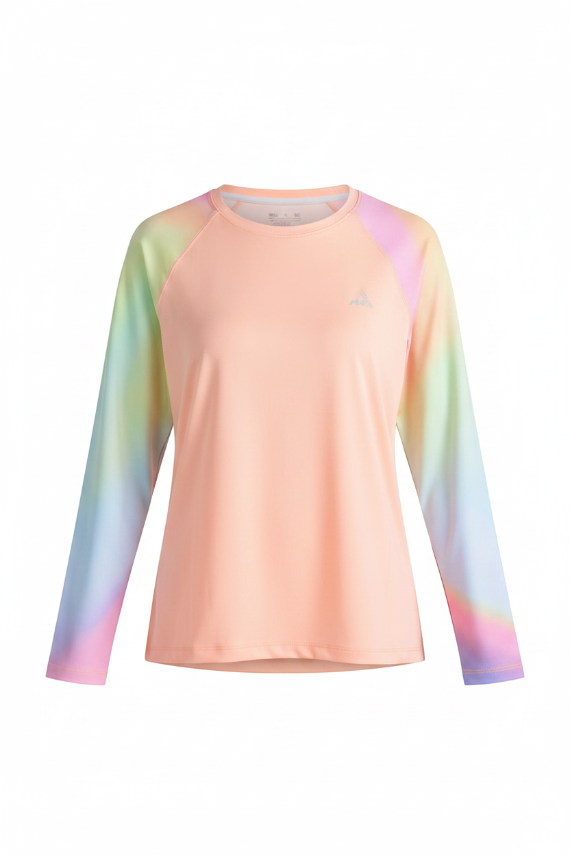 Athlete Home Women’s Sunset Pastels Long-Sleeve Training & Workout Top | Lightweight Moisture-Wicking Breathable Fitness Shirt Cairo