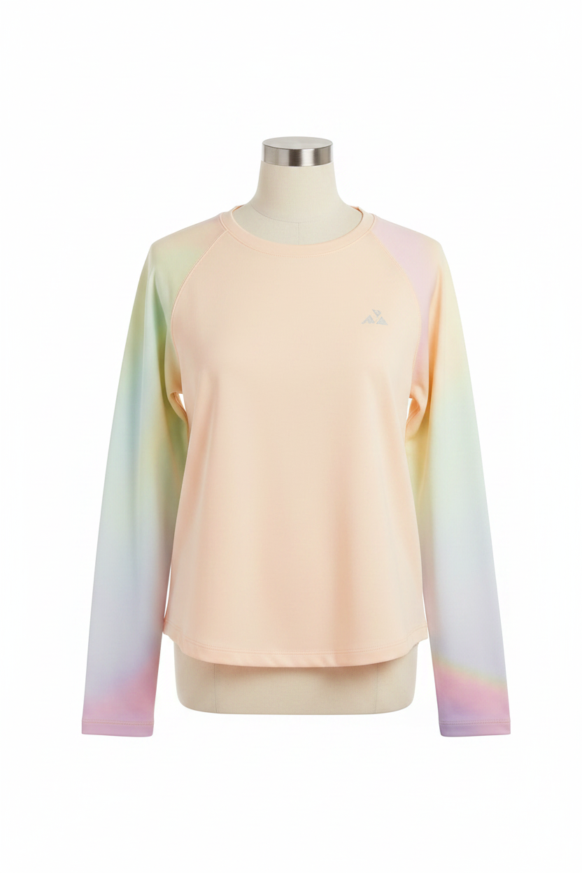 Athlete Home Women’s Sunset Pastels Long-Sleeve Training & Workout Top | Lightweight Moisture-Wicking Breathable Fitness Shirt Cairo