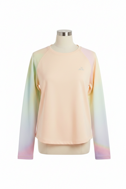 Athlete Home Women’s Sunset Pastels Long-Sleeve Training & Workout Top | Lightweight Moisture-Wicking Breathable Fitness Shirt Cairo