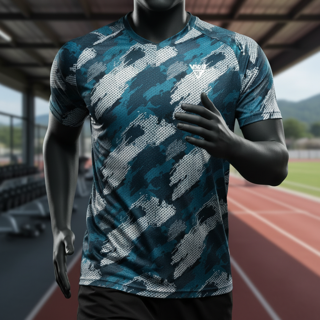 Athlete Home Men’s Camo Short-Sleeve Performance Training T-Shirt | Moisture-Wicking Breathable Athletic Gym Shirt Cairo