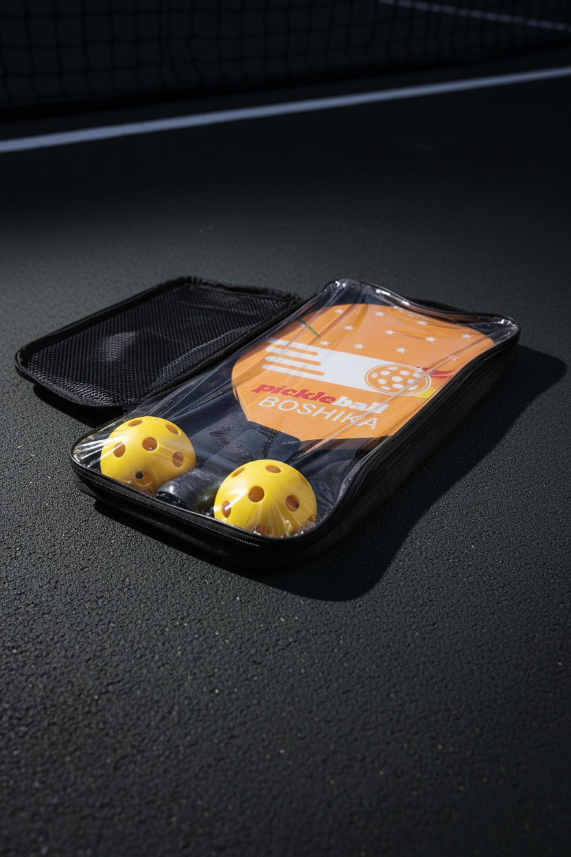 Boshika Pro Pickleball Paddle Set with Two Perforated Outdoor Balls and Premium Carrying Bag – Lightweight Fiberglass Face, Comfort Cushion Grip Pickleball Rackets for Beginners & Pros