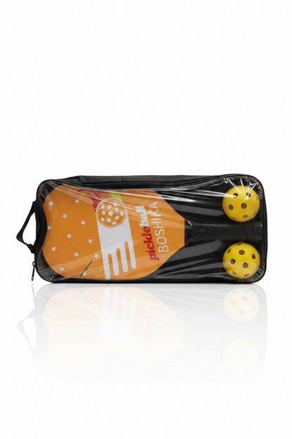 Boshika Pro Pickleball Paddle Set with Two Perforated Outdoor Balls and Premium Carrying Bag – Lightweight Fiberglass Face, Comfort Cushion Grip Pickleball Rackets for Beginners & Pros
