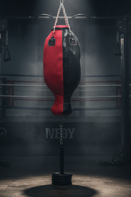Athlete Home "Cobra Strike" Professional Uppercut & Angle Heavy Bag | Floor-Anchored for Precision Boxing, MMA & Muay Thai Training in Egypt
