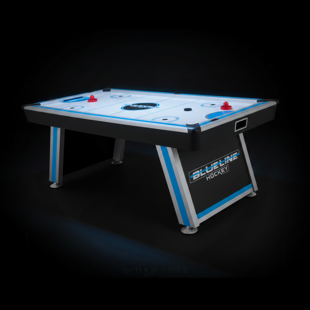 Blue Line Professional Air Hockey Table - Full-Size Arcade-Style Game for Home Fitness, Entertainment & Intense Cardio | Complete Set with Electronic Scorer - Available in Egypt