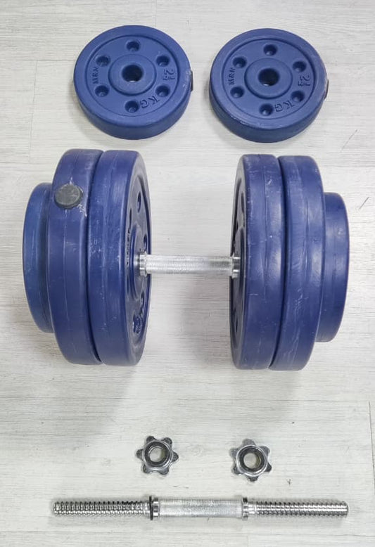 40 kg total Plastic Cement adjustable dumbell kit- Egyptian
