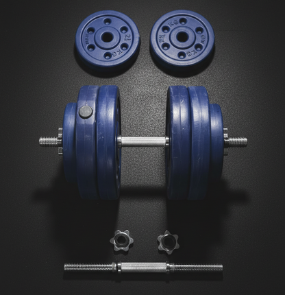 40 kg total Plastic Cement adjustable dumbell kit- Egyptian