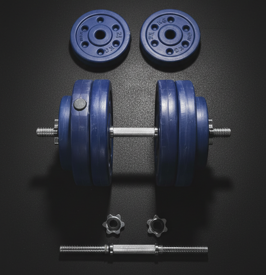 40 kg total Plastic Cement adjustable dumbell kit- Egyptian