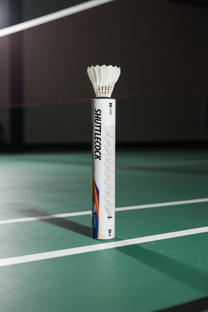 Athlete Home Premium Plastic Shuttlecocks Tube – High-Durability Badminton Nylon Shuttlecocks with 2-Layer Cork Head Base for Professional Training, Tournament Play, and Outdoor Fitness
