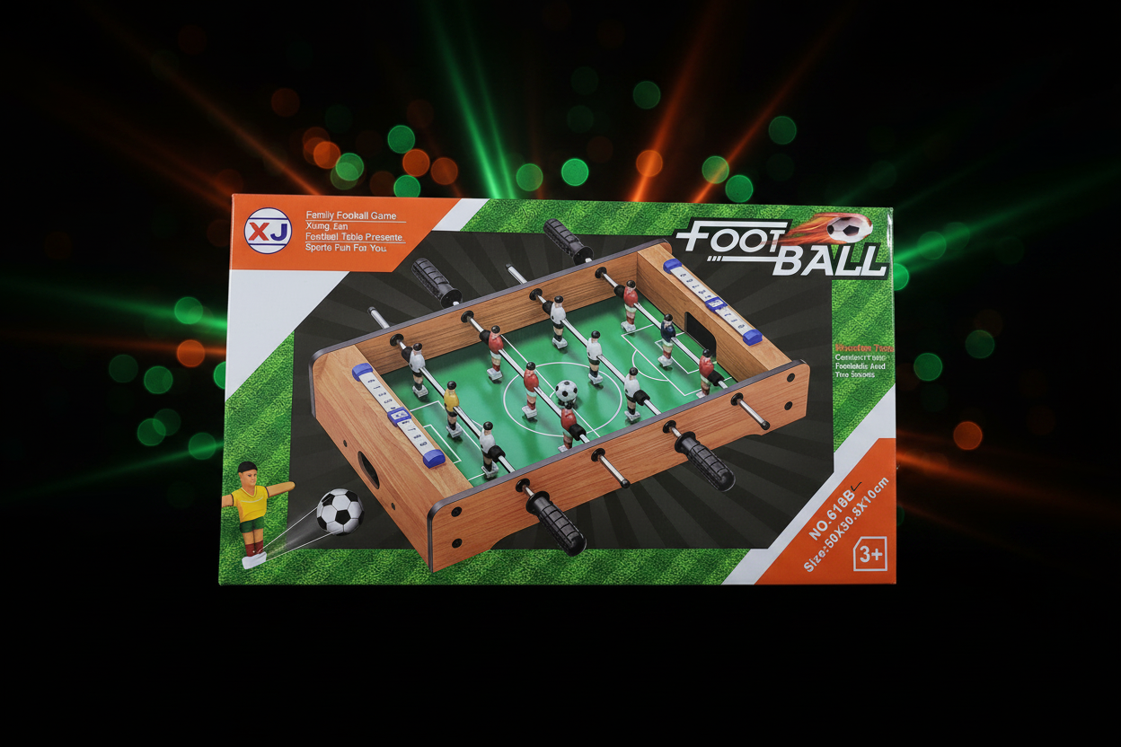 Athlete Home Premium Mini Wooden Foosball Table – Portable Tabletop Football Game with Dual Scorekeepers and Smooth-Glide Rods for Home Gyms, Recreation Rooms, and Functional Fitness Breaks 30 X 50 Cm