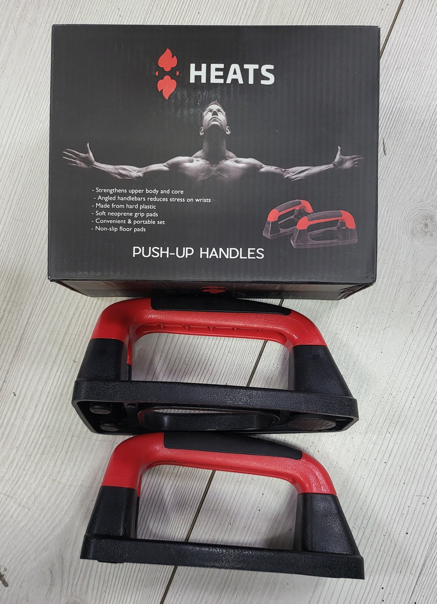 Heats Premium Push-Up Bars – Non-Slip Push-Up Handles for Chest, Arms, Shoulders & Core Strength Training | Athlete Home Egypt