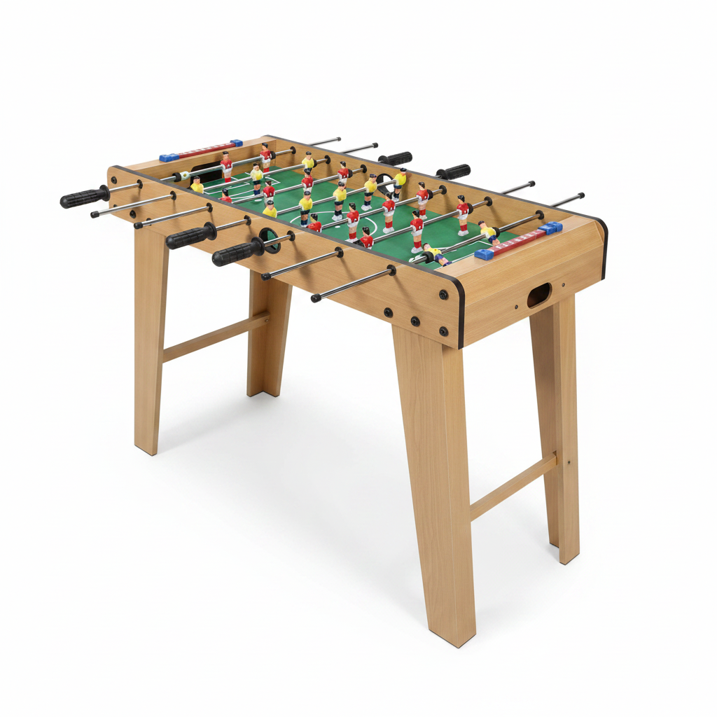 Premium Wooden Foosball Table – Durable Home Arcade Competition Soccer Game for Fitness Game Rooms, Lounges & Active Recovery | Athlete Home Mini Baby-Foot