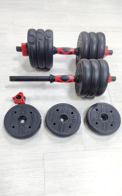 16 kg total Plastic Cement adjustable dumbell Set - Imported