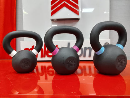 Athlete Home 'The Competitor' Pro-Grade Kettlebell | Solid Cast Iron with Raw Steel Handle for Explosive Power, Grip Strength & Functional Fitness | Competition Style