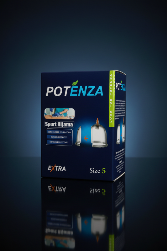 كأس حجامة رياضية بوتينزا مقاس 5 (Potenza Sport Hijama) – كؤوس احترافية لاستشفاء العضلات وتخفيف الآلام للرياضيين