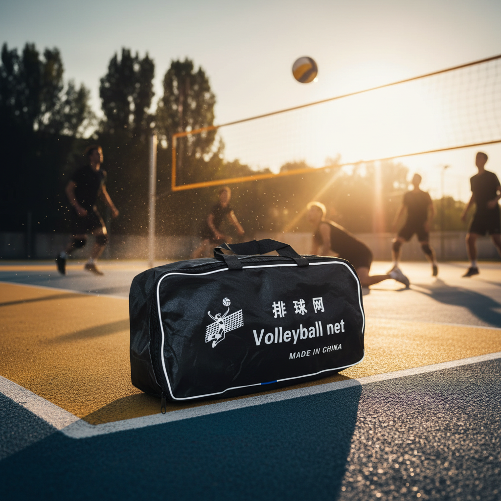 Athlete Home Professional Portable Volleyball Net | Heavy-Duty Outdoor Net for Beach and Court Training with Carrying Bag