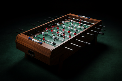 Athlete Home Premium Mini Wooden Foosball Table – Portable Tabletop Football Game with Dual Scorekeepers and Smooth-Glide Rods for Home Gyms, Recreation Rooms, and Functional Fitness Breaks 30 X 50 Cm