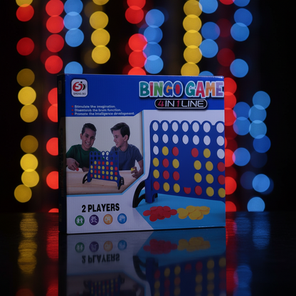 Tactical Bingo 4 in 1 Line Desktop Board Game – Classic Head-to-Head Strategy & Logic Game for Cognitive Conditioning, Focus Training, and Post-Workout Active Recovery Connect 4 - 2 Players - 23.5 X 32.5 X 12.8 Cm