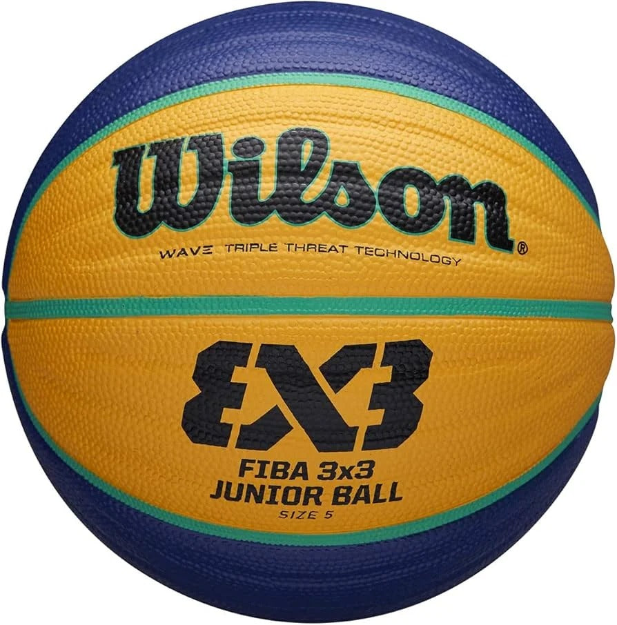 كرة سلة ويلسون FIBA 3x3 للناشئين مقاس 5 | تقنية Wave Triple Threat لقبضة فائقة | الكرة الرسمية لملاعب 3x3 الخارجية في مصر