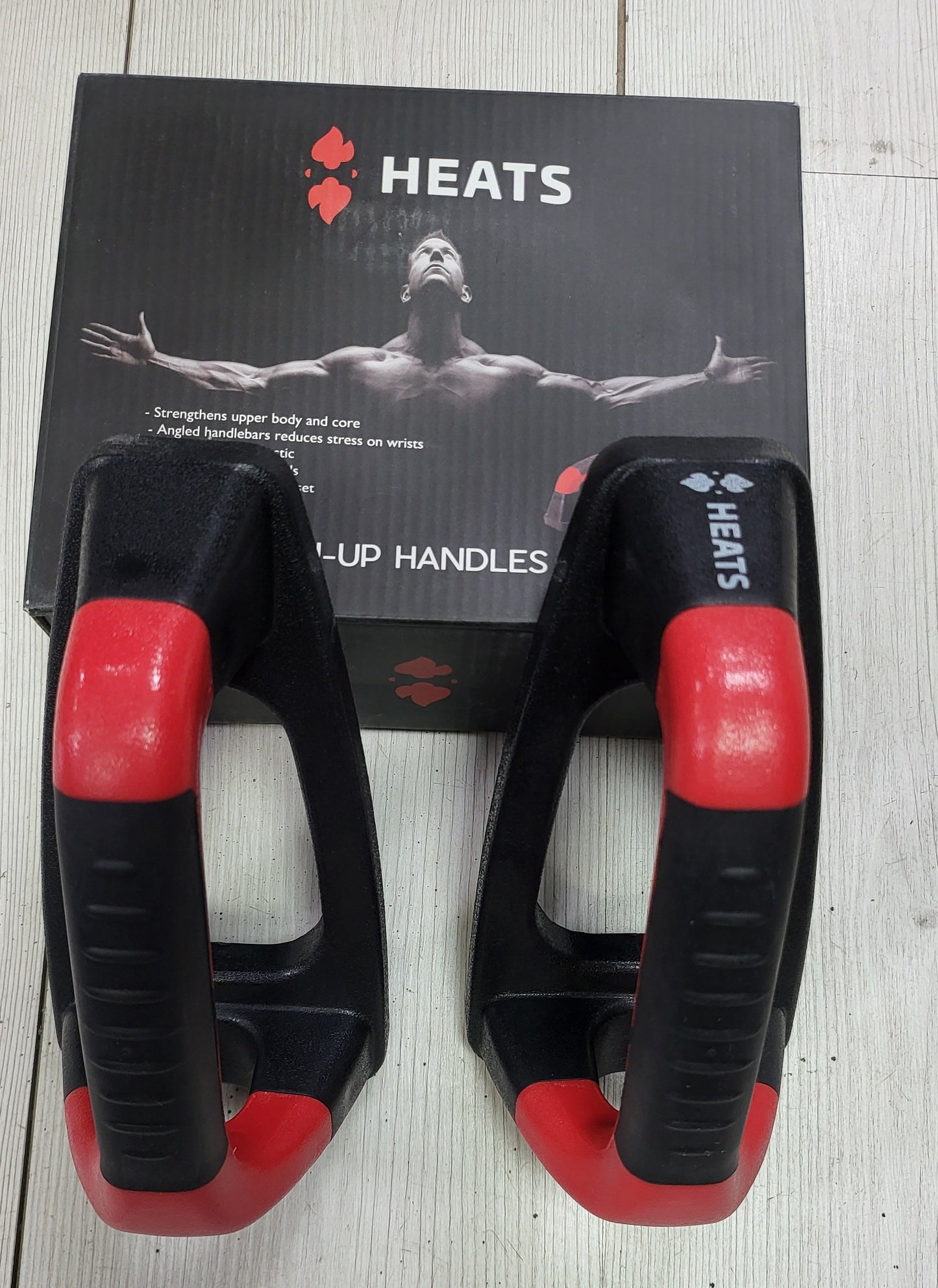 Heats Premium Push-Up Bars – Non-Slip Push-Up Handles for Chest, Arms, Shoulders & Core Strength Training | Athlete Home Egypt