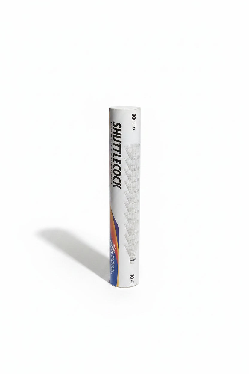 Athlete Home Premium Plastic Shuttlecocks Tube – High-Durability Badminton Nylon Shuttlecocks with 2-Layer Cork Head Base for Professional Training, Tournament Play, and Outdoor Fitness