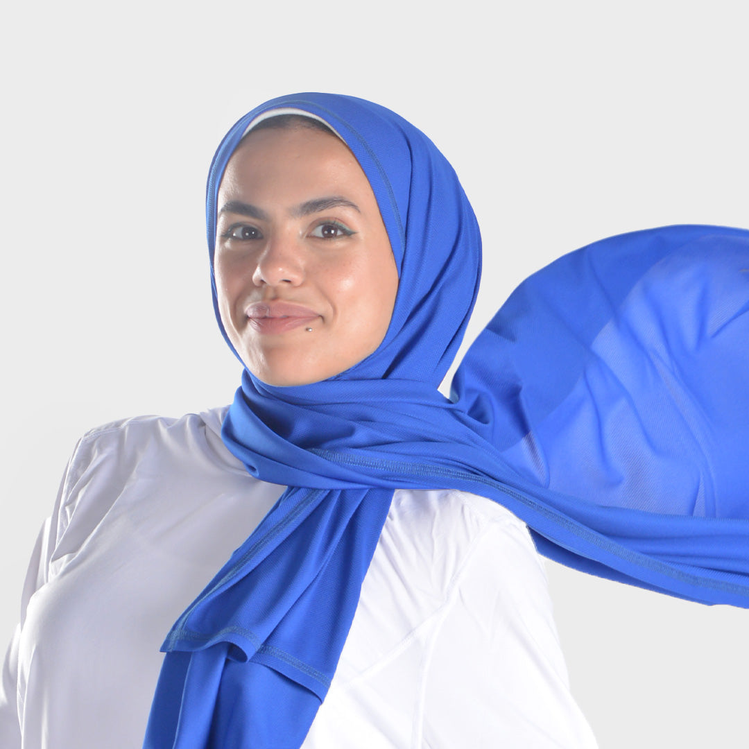 Doe dri-fit printed sports hijab scarf - Purple - Champsland