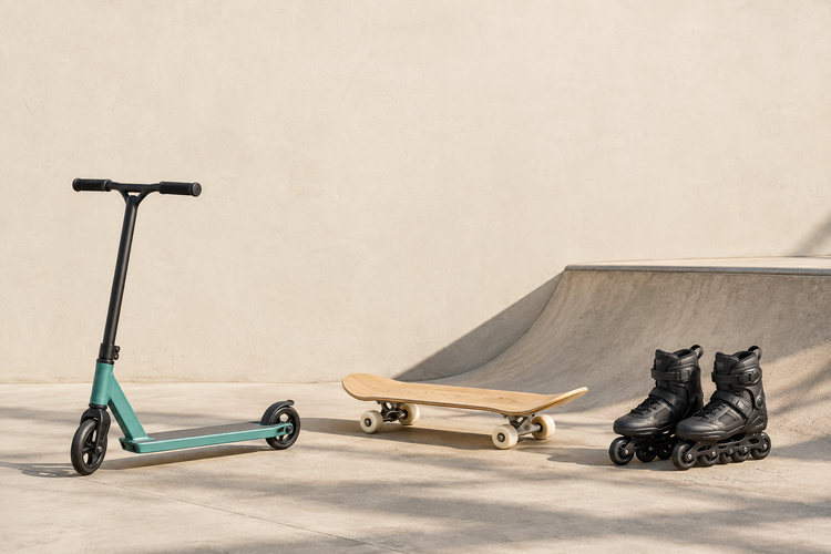 Skate and Scooter banner with empty space at the top